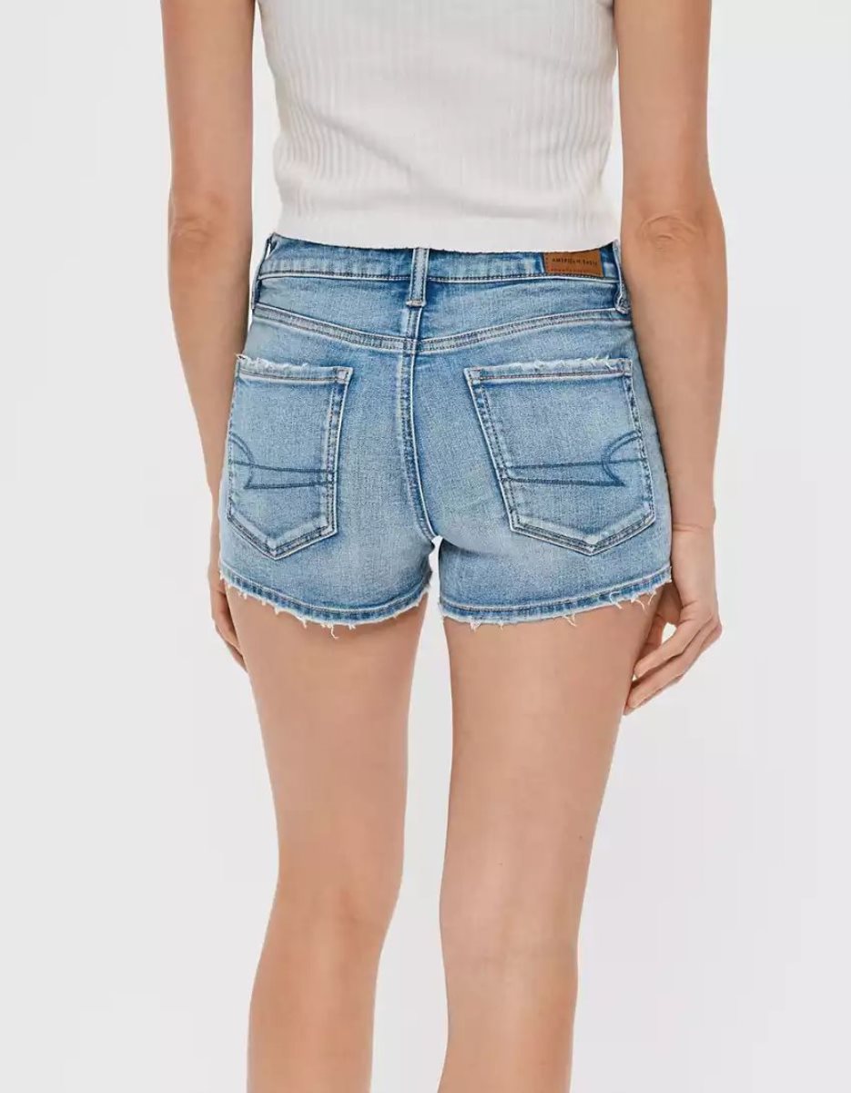 Shorts American Eagle AE Ne(x)t Level High-Waisted Denim Lavage Clair Femme | BSP-06390234